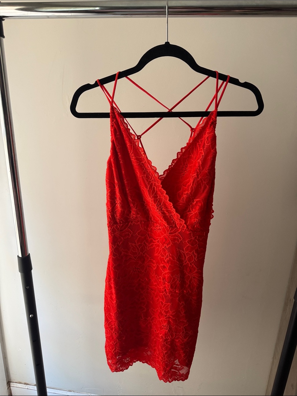 Guess Red Lace Mini Dress